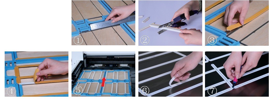 Papier aus Pappe, gewölbter Papier, Schnittmatrix mit 1,3 mm Kanalbreite