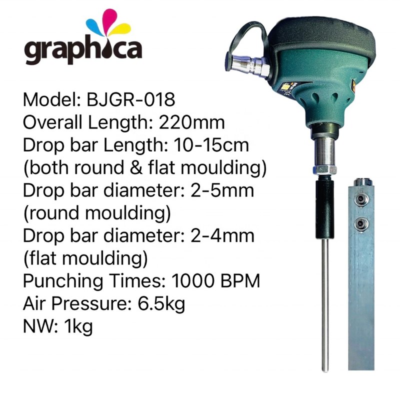 Pneumatisches handgeführtes Innenloch-Rücktrennwerkzeug für die grafische Druckmaschinenschneiderei