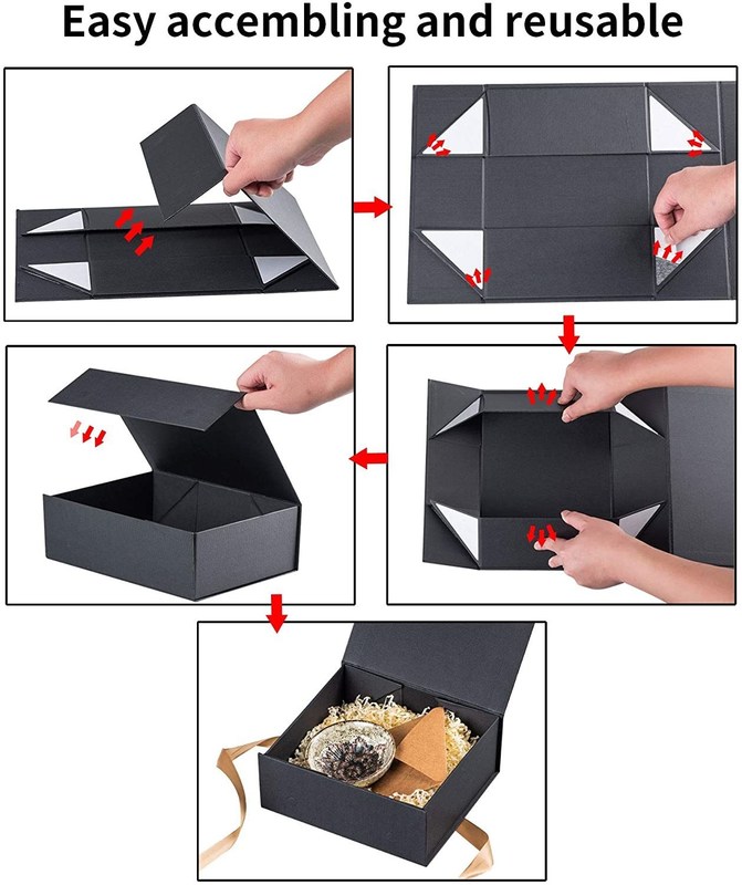 Kraftpapier-Kern Weihnachtsnacht Apfelverpackungskiste für Foto-Rahmen-Display und Lagerung