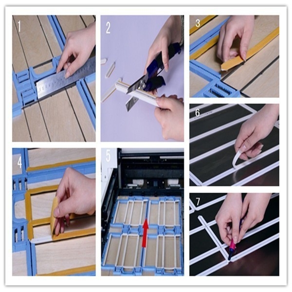 Graphische Handbuch Kreuzungsmatrix PVC-Schnittmatrix für Karton Wellpapierbox
