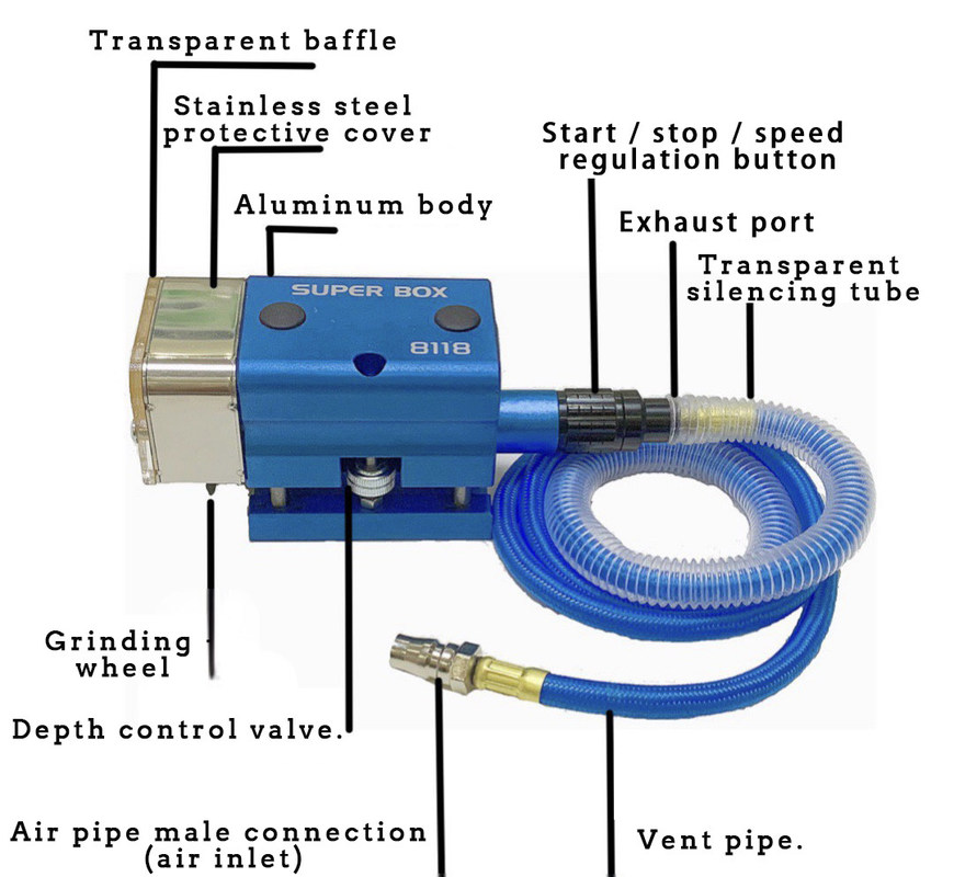 Luftpumpe Typ Graphisch 2022 Druckschneidemaschine Pneumatische Nickschleifmaschine für halbautomatische Werkzeuge